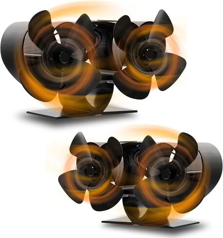 TCFUNDY Wood Stove Fan, 6 Blades Heat Powered Fireplace Fan for Wood Burning Stove, Eco Stove Fans Warm Air Circulation for Home Wood/Log Burner/Fireplace in Saudi Arabia