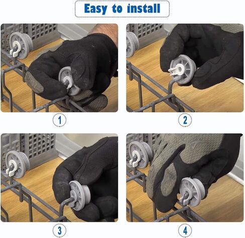 8 Packs 165314 Dishwasher Wheels Lower Rack Fit for Bosch,Dishwasher Wheels Replaces Dish Rack Part Number 420198 AP2802428 PS3439123 in Saudi Arabia
