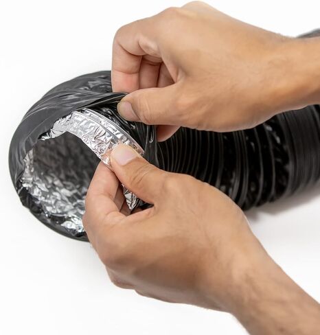 Flexible Clothes Dryer Duct - 10 Foot by 4 Inch | Includes 2 Premium Screw Clamps in Kuwait