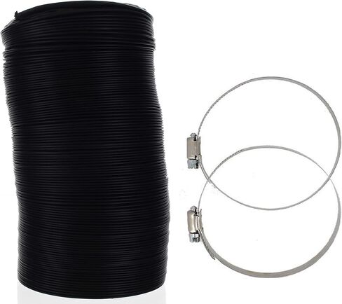 Flexible Clothes Dryer Duct - 10 Foot by 4 Inch | Includes 2 Premium Screw Clamps in Kuwait