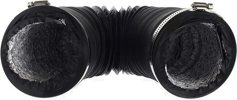 Flexible Clothes Dryer Duct - 10 Foot by 4 Inch | Includes 2 Premium Screw Clamps in Kuwait