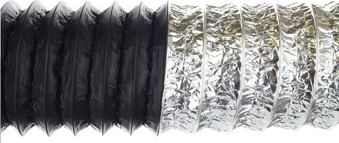 Flexible Clothes Dryer Duct - 10 Foot by 4 Inch | Includes 2 Premium Screw Clamps in Kuwait