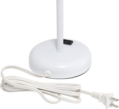 Limelights LT2024-NAV Brushed Steel Stick Table Desk Lamp with Charging Outlet and Drum Fabric Shade, Navy in Saudi Arabia