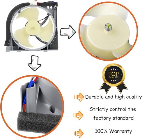 مجموعة محرك مروحة المكثف DA97-15765A DA97-15765C متوافقة مع ثلاجات سامسونج. رقم الجزء: DA97-12842A، DA31-00340A، DA97-12842D، AP5965200، PS11718224، EAP11718224، إلخ. ضمان لمدة عامين in Kuwait
