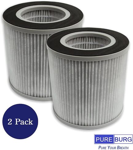 مرشحات PUREBURG البديلة الحقيقية HEPA المتوافقة مع جهاز تنقية الهواء MEGAWISE EPI235A، H13 3 مراحل الترشيح عالي الكفاءة لتنظيف الهواء بالكربون المنشط، عبوة من قطعتين in Saudi Arabia