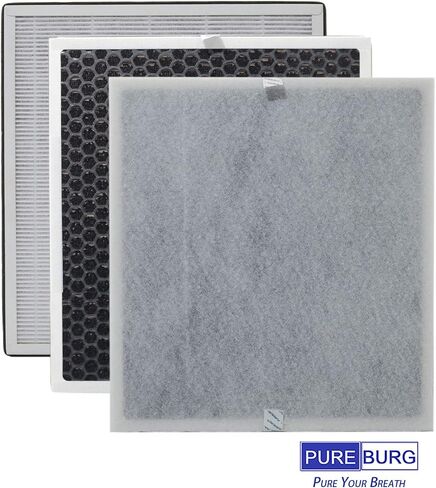 PUREBURG Replacement H13 True HEPA Filter Kit Compatible with Govee life H7123 and Homvana H211/H211S Air Purifiers,4-Stage Filtration High-efficiency Activated carbon,2-Pack in Saudi Arabia