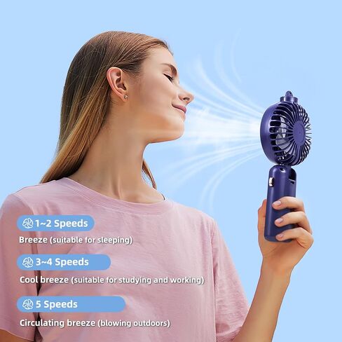 Handheld Fan Portable Misting Fan, Rechargeable Personal Mister Fan with 5 Speeds 3000mAh Battery Operated Fan with Mist, LED Display, 90° Foldable Cooling Fan for Travel Camping outdoor Pink in Saudi Arabia