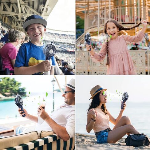 مروحة رذاذ محمولة محمولة من جراندفاست، مروحة رذاذ الماء تعمل ببطارية قابلة لإعادة الشحن للسفر في الهواء الطلق والمكتب المنزلي (أزرق) in Kuwait