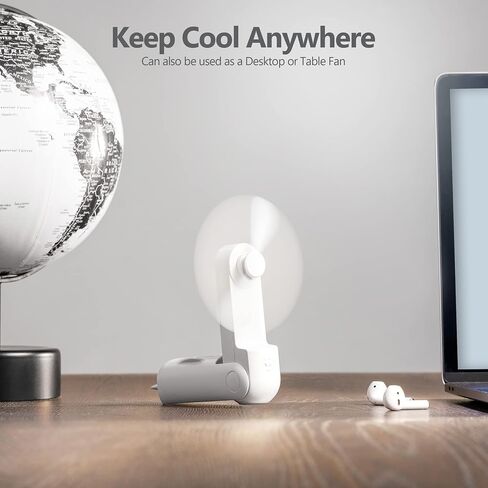 Handheld Mini Fan, 2 Speed Portable Fan, Rechargeable Hand Fan With Power Bank, Pink Personal Fan For Women & Kids, Quiet Table & Desk Fan For Office, Foldable USB Fan Great For Travel, Outdoors in Saudi Arabia