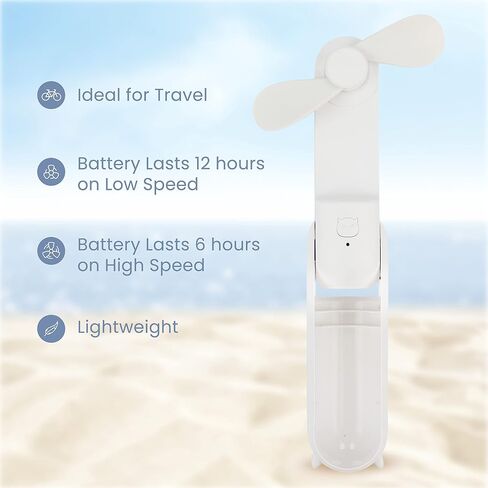 Handheld Mini Fan, 2 Speed Portable Fan, Rechargeable Hand Fan With Power Bank, Pink Personal Fan For Women & Kids, Quiet Table & Desk Fan For Office, Foldable USB Fan Great For Travel, Outdoors in Saudi Arabia