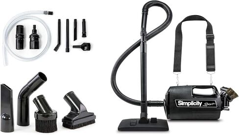 Simplicity Vacuums Handheld Canister Vacuum with Carry Strap for Hard Floors and Rugs, Car Detailing Vacuum Cleaner, S100 in Kuwait