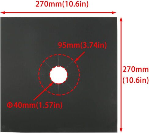 DGHAOP Stove Burner Cover 4 in 1 High Temperature Resistant Stove Burner Liners 270x270mm Gas Stove Protector for Gas Cooktop in Saudi Arabia