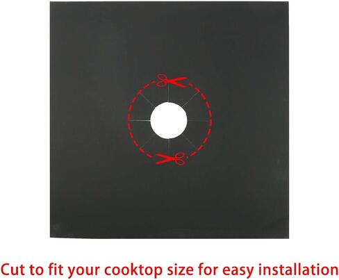 DGHAOP Stove Burner Cover 4 in 1 High Temperature Resistant Stove Burner Liners 270x270mm Gas Stove Protector for Gas Cooktop in Saudi Arabia