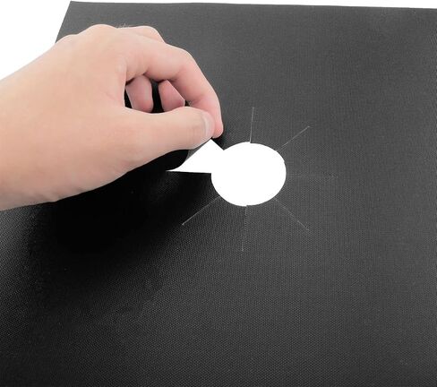 DGHAOP Stove Burner Cover 4 in 1 High Temperature Resistant Stove Burner Liners 270x270mm Gas Stove Protector for Gas Cooktop in Saudi Arabia