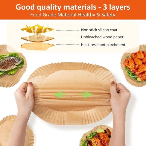 130Pcs Air Fryer Liners Disposable: Air Fryer Disposable Paper Liner Square 6.5 inch for 3-5 QT Air fryer, Parchment Paper Liner, Unbleached Oil-proof, Water-proof Parchment Paper in Saudi Arabia