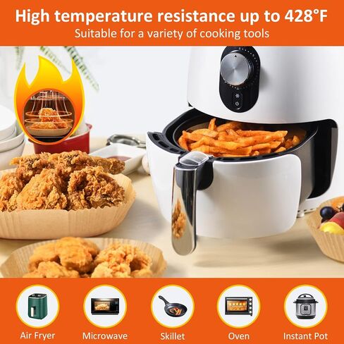 130Pcs Air Fryer Liners Disposable: Air Fryer Disposable Paper Liner Square 6.5 inch for 3-5 QT Air fryer, Parchment Paper Liner, Unbleached Oil-proof, Water-proof Parchment Paper in Saudi Arabia