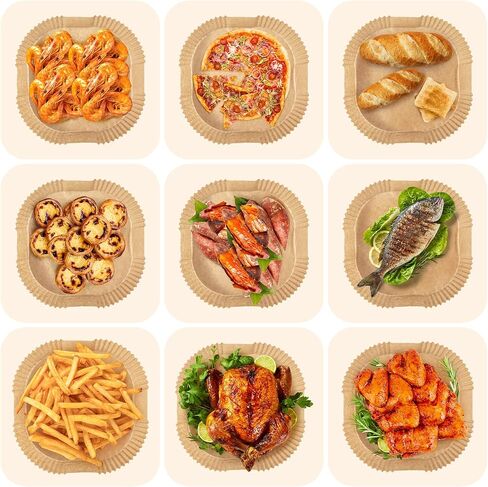 130Pcs Air Fryer Liners Disposable: Air Fryer Disposable Paper Liner Square 6.5 inch for 3-5 QT Air fryer, Parchment Paper Liner, Unbleached Oil-proof, Water-proof Parchment Paper in Saudi Arabia