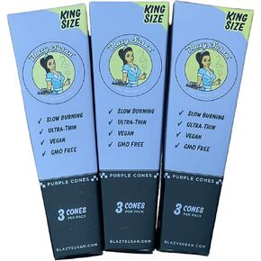 Blazy Susan Rolling Paper Cones Purple King Size (3 per pack) + RSV Scoop Card (1 Pack) in Kuwait
