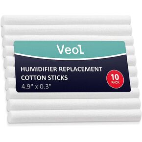 VEOL Humidifier Cotton Stick Filter Replacement, Portable Refill Sponges, Compatible with H2O, Hey Dewy, USB, Travel Humidifiers for Office, Car, Bedroom, Small Diffuser (Pack of 10) in Saudi Arabia