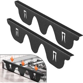 أغطية فجوة الموقد من ZXMOTO - قطعتان من واقيات الفجوة الجانبية للموقد من الفولاذ المقاوم للصدأ، غطاء فجوة فرن المطبخ مقاس 23.5 بوصة، حشو الفجوة بين الموقد والعداد (أسود) in Kuwait