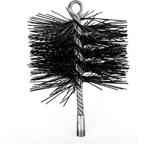 Stanbroil 6 Inch Round Chimney Cleaning Brush with 1/4" NPT Fitting for Insulated Chimneys, Stainless Steel or Metal Stove Pipes- Works with Most Chimney Rod Sets