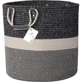 DS HappyLiving 100% Natural Cotton 18x18 XXL Basket Wicker Blanket Basket for Throw Extra Large Blanket Basket Wicker Blanket Holder Living Room in Saudi Arabia