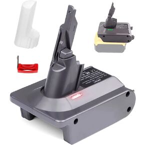TPDL for Dyson V7 Battery Adapter, for Dewalt 20V Battery Converted to Dyson V7 Vacuum 21.6V SV11 Battery with Trigger Lock & Dust Cover, for V7 Absolute, Motorhead Pro, Trigger, Fluffy HEPA in Saudi Arabia