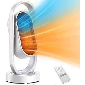 DesertWest Space Heaters for Indoor Use, Portable Electric Heater, 135° Oscillating Ceramic Infrared Tower Heater with Remote, Timer, Overheating & Tip-over Protection, Quiet Heaters Fan with 3 Modes in Saudi Arabia