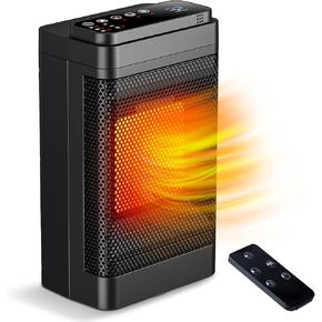 سخان مساحة كهربائي محمول من MEYDLL، سخان سيراميك بقدرة 1500 واط مع مؤقت 12 ساعة، 3 أوضاع تسخين 200 قدم مربع في دقائق، تسخين هادئ وآمن، سخان صغير لغرفة النوم والمكتب والاستخدام الداخلي in Kuwait