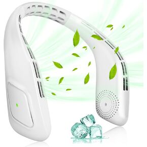 KDYGPDCT 2023 مروحة رقبة محمولة قابلة للتعديل 3 سرعات رياح مروحة تبريد USB قابلة لإعادة الشحن فائقة الهدوء بدون لف الشعر مفتاح عملاق بدون استخدام اليدين مروحة توربو بدون شفرات للمنزل والمكتب والسفر والرياضة in Kuwait