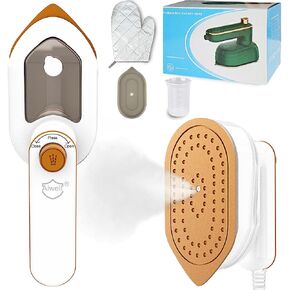 Travel Mini Iron for Clothes, 2 in 1 180° Foldable Handheld Portable Small Size Garment Iron Steam, Plancha De Ropa Support Dry and Wet Ironing for Home Travel (White) in Saudi Arabia