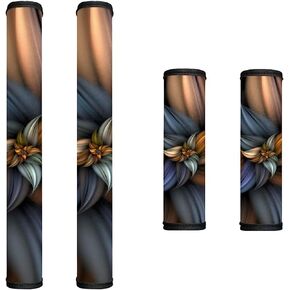 Refrigerator Microwave Handle Covers Set of 4, Art Sunflower Butterfly Print Indoor Kitchen Decorations Anti-Skid Scratchproof Protective Covers for Oven Dishwasher Cabinet Handles in Saudi Arabia