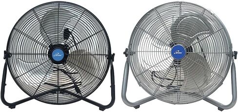 iLiving 18" Rechargeable Battery Operated Camping Floor Fan, High Velocity Portable Outdoor Fan with Metal Blade, With Built-in Lithium Battery for Whole Day Usage, 18 Inches, Military Green in Saudi Arabia