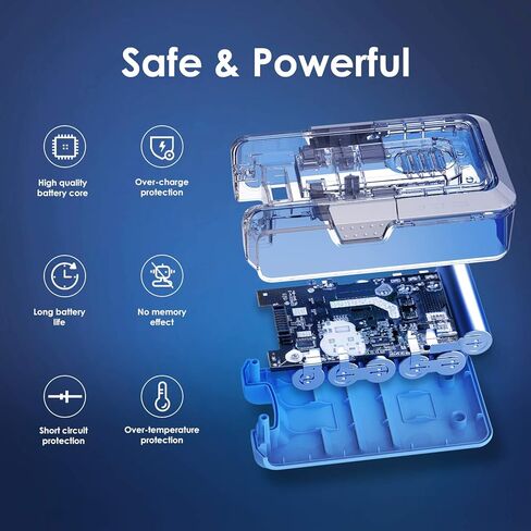 بطارية بديلة من Tineco لـ A11 Hero وA11 Hero EX وA11 Tango، بطارية بديلة للمكنسة الكهربائية اللاسلكية - 21.6 فولت 2500 مللي أمبير في الساعة باللون الأزرق الفضائي in Kuwait