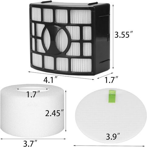 بديل لفلتر Froliclean للمكنسة المستقيمة ذات السرعة المرتفعة زيرو-إم NV600، NV601، NV611، NV770، NV771، UV700، XFF600 XHF600 (2 مرشحات هيبا + 4 رغوة ولباد) in Kuwait