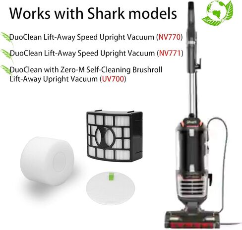 بديل لفلتر Froliclean للمكنسة المستقيمة ذات السرعة المرتفعة زيرو-إم NV600، NV601، NV611، NV770، NV771، UV700، XFF600 XHF600 (2 مرشحات هيبا + 4 رغوة ولباد) in Kuwait