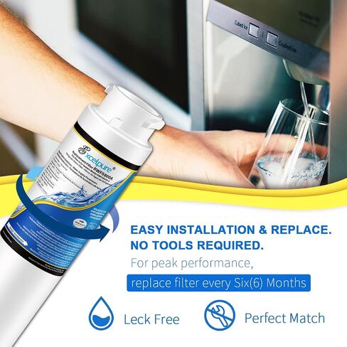 EXCELPURE Refrigerator Water Filter, Compatible with Frigidaire EPTWFU01, EWF02, Pure Source Ultra II, 3 PACK in Saudi Arabia