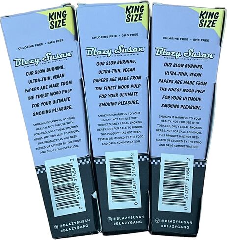 Blazy Susan Rolling Paper Cones Purple King Size (3 per pack) + RSV Scoop Card (1 Pack) in Kuwait
