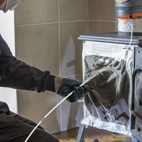 مجموعة تنظيف المدخنة بطول 26 قدم من NEAGLORY، فرشاة مدخنة مع قضبان مرنة من النايلون، مجموعة تنظيف المدخنة لمداخن الموقد، 8 قضبان in Kuwait