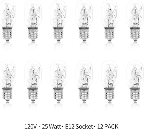 Betus Original Replacement Long Lasting 15 Watt Dimmable E12 Socket Warm White Salt Lamp Bulb Candle Warmers - Value Pack of 12 in Saudi Arabia
