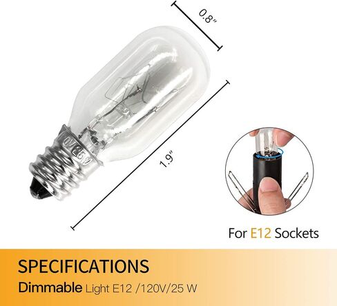 Betus Original Replacement Long Lasting 15 Watt Dimmable E12 Socket Warm White Salt Lamp Bulb Candle Warmers - Value Pack of 12 in Saudi Arabia