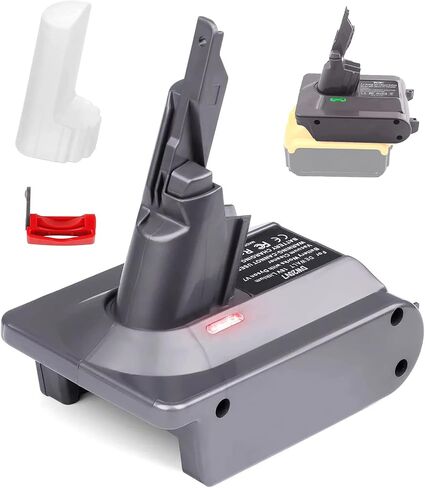 TPDL لمحول بطارية Dyson V7، لبطارية Dewalt 20V المحولة إلى Dyson V7 Vacuum 21.6V SV11 مع قفل الزناد وغطاء الغبار، لـ V7 المطلق، Motorhead Pro، Trigger، Fluffy HEPA in Saudi Arabia
