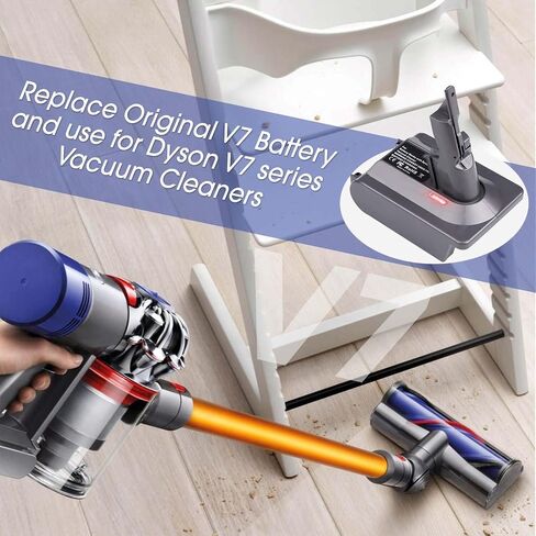 TPDL لمحول بطارية Dyson V7، لبطارية Dewalt 20V المحولة إلى Dyson V7 Vacuum 21.6V SV11 مع قفل الزناد وغطاء الغبار، لـ V7 المطلق، Motorhead Pro، Trigger، Fluffy HEPA in Saudi Arabia