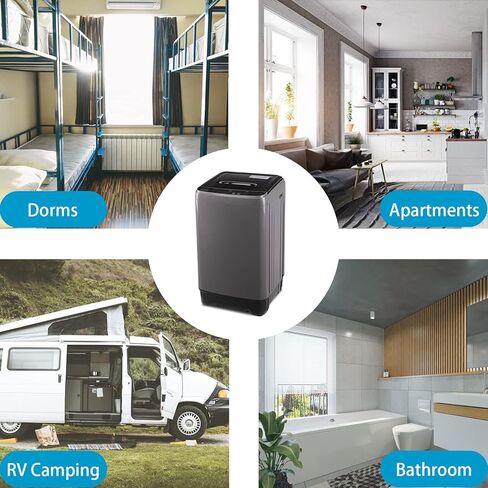 Anukis Fully Automatic Portable Washing Machine, 13 lbs Capacity Compact Laundry Washer with Drain Pump 10 Wash Program & 8 Water Levels for Apartment, Dorm, RV, Gold in Saudi Arabia