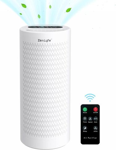 أجهزة تنقية الهواء من Zen Lyfe للمنزل وغرفة كبيرة جدًا تصل إلى 2360 قدمًا مربعًا، فلتر HEPA الحقيقي قابل للغسل للحساسية والحيوانات الأليفة والمدخنين وحبوب اللقاح والغبار والروائح والوبر، الوضع التلقائي، 24 ديسيبل، شاشة PM2.5، أبيض in Saudi Arabia