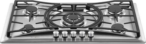 Empava 36 Inch Gas Cooktop with 5 Italy Sabaf Sealed Burners NG/LPG Convertible in Stainless Steel Model 2020 in Saudi Arabia
