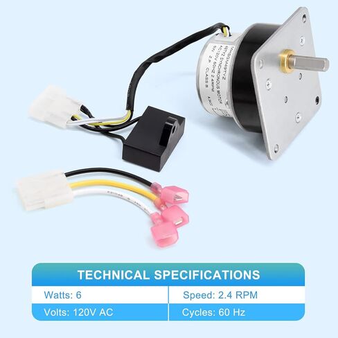 Adviace 812-4421 Auger Feed Motor for Quadrafire/Quadra-Fire Classic Bay 1200, Castile, Santa Fe Pellet Stove, 2.4 RPM Auger Motor for Heatilator CAB50 & PS50 Pellet Stove. in Saudi Arabia