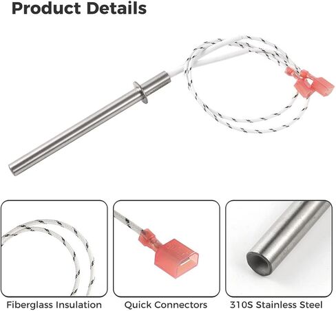 Homaisson Pellet Stove Igniter، SRV7000-660-AMP Igniter متوافق مع مواقد Pel Pro 130/60، استبدال مشعل موقد 120 فولت 300 وات، مشعل قضيب ساخن للمدفأة in Saudi Arabia