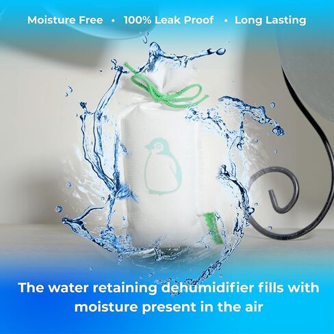 Household Mini Moisture Absorbers | 5.5oz SET OF 2 Reusable Dehumidifier Bags | Closet Humidity Absorber | Absorbs Moisture Damp Bad Odours | Closet Dehumidifier 100% Leakproof in Saudi Arabia