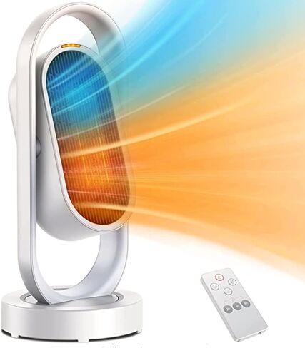 DesertWest Space Heaters for Indoor Use, Portable Electric Heater, 135° Oscillating Ceramic Infrared Tower Heater with Remote, Timer, Overheating & Tip-over Protection, Quiet Heaters Fan with 3 Modes in Saudi Arabia